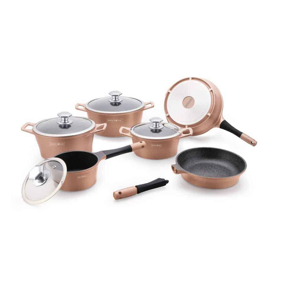 Cookware Master Collection - Die Cast Alu - 14Pcs - Copper - Royalty Line