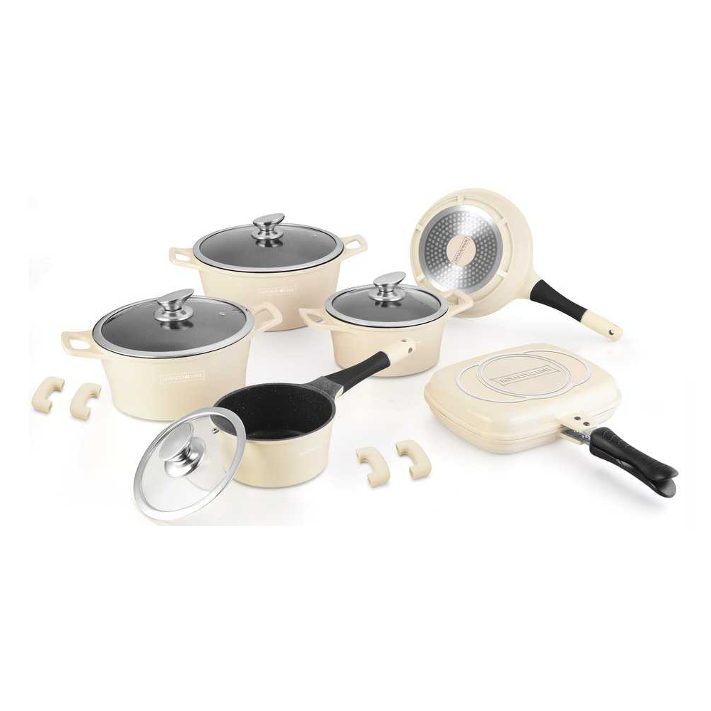 Cookware Chef Collection - Die Cast Alu - 14Pcs - CREAM - Royalty Line