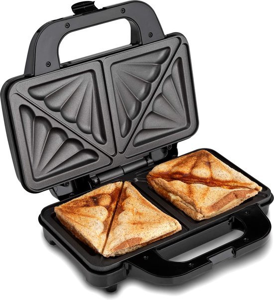 Sandwich Maker / Toaster / Panini Grill XL - 2000W - Non-stick coating - Toaster - Black -Royalty Line